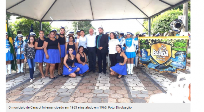 Banda Municipal de Bonito se apresenta no 54º aniversário de Caracol