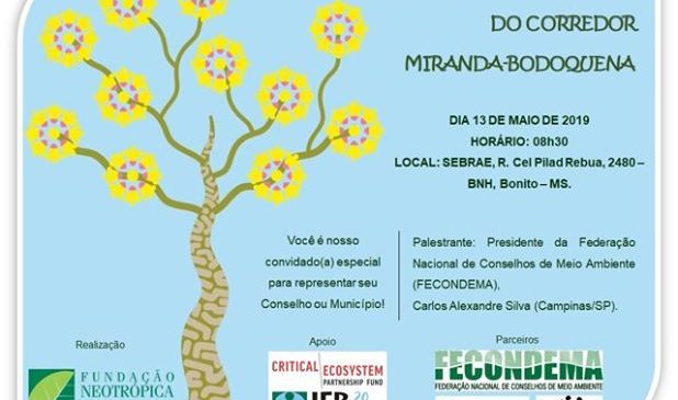 Encontro em Bonito discutirá fortalecimento de Conselhos Municipais de Meio Ambiente no MS