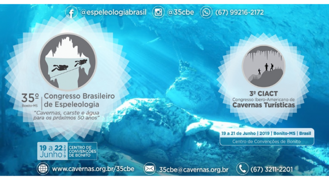 35º Congresso Brasileiro de Espeleologia acontece em Bonito na próxima semana