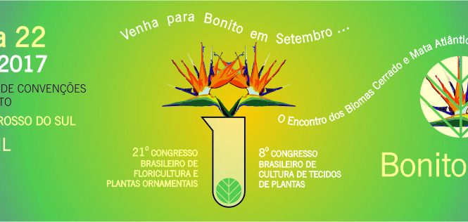 Bonito recebe congressos nacionais sobre floricultura entre os dias 18 e 22 de setembro