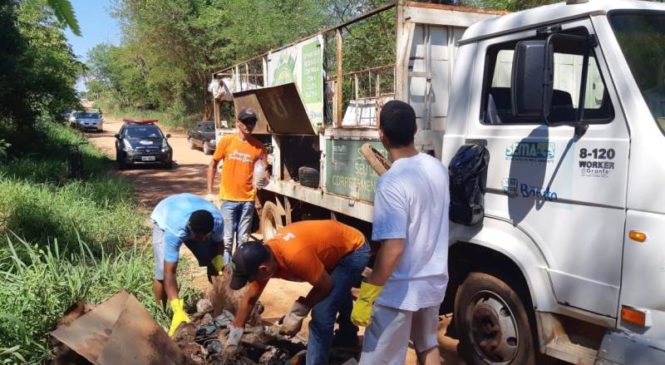 Mutirão de limpeza recolhe quase 4 toneladas de lixo das margens de córrego em Bonito
